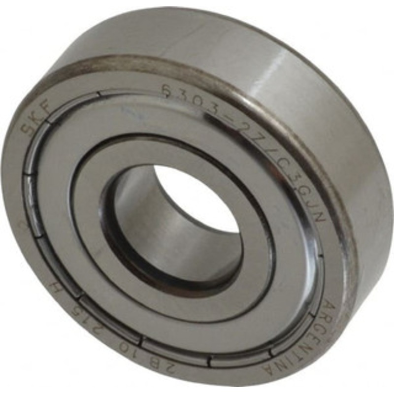 SKF 17mm Bore Diam, 47mm OD, Double Shield Deep Groove Radial Ball Bearing 14mm Wide, 1 Row, Round Bore, 6,550 Nm Static Capacity, 14,300 Nm Dynamic Capacity 6303 2ZJEM - 45668126