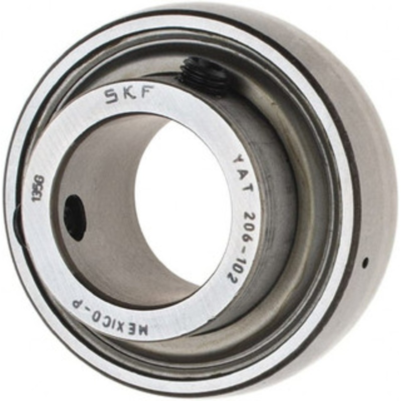 SKF 1-1/8 ID x 2.4409 OD, 3,380 Lb Dynamic Capacity, Insert Bearing Insert Bearing 0.7087 Race Width, 2,520 Lb Static Capacity YAT 206-102 - 88002639