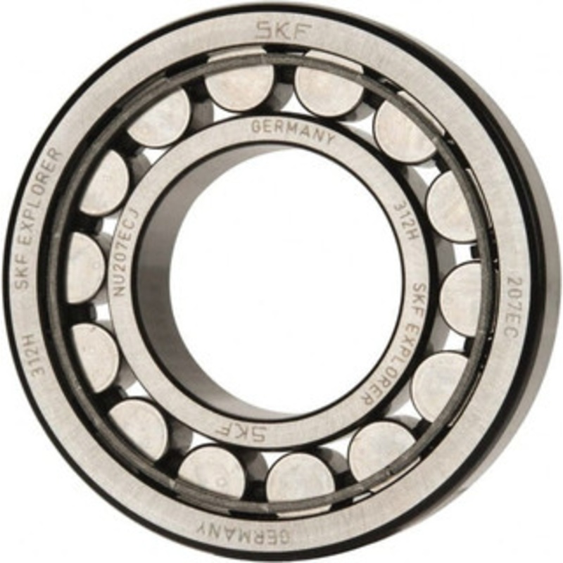 SKF 35mm Bore Diam, 72mm Outside Diam, 17mm Wide Cylindrical Roller Bearing 48,400 N Dynamic Capacity, 48,000 Lbs. Static Capacity NU 207 ECJ - 43341197