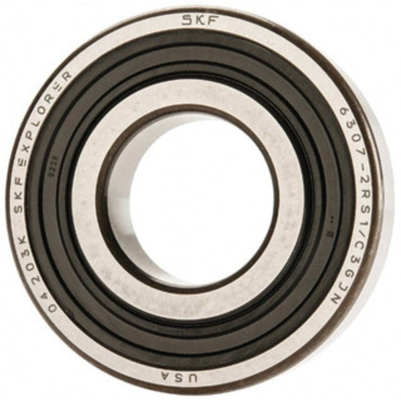 SKF 35mm Bore Diam, 80mm OD, Double Seal Deep Groove Radial Ball Bearing 21mm Wide, 1 Row, Round Bore, 19,000 Nm Static Capacity, 35,100 Nm Dynamic Capacity 6307 2RSJEM - 45668233