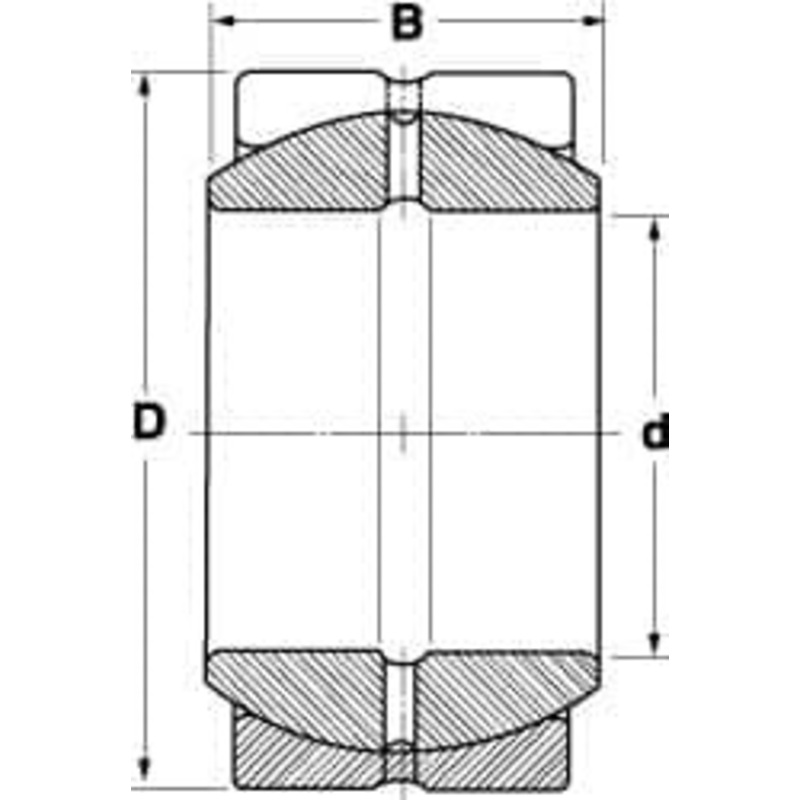 SKF 8mm Bore Diam, 1,316 Lb Dynamic Capacity, Spherical Plain Bearing 3,285 Lb Static Load Capacity GE 8 C - 86035730