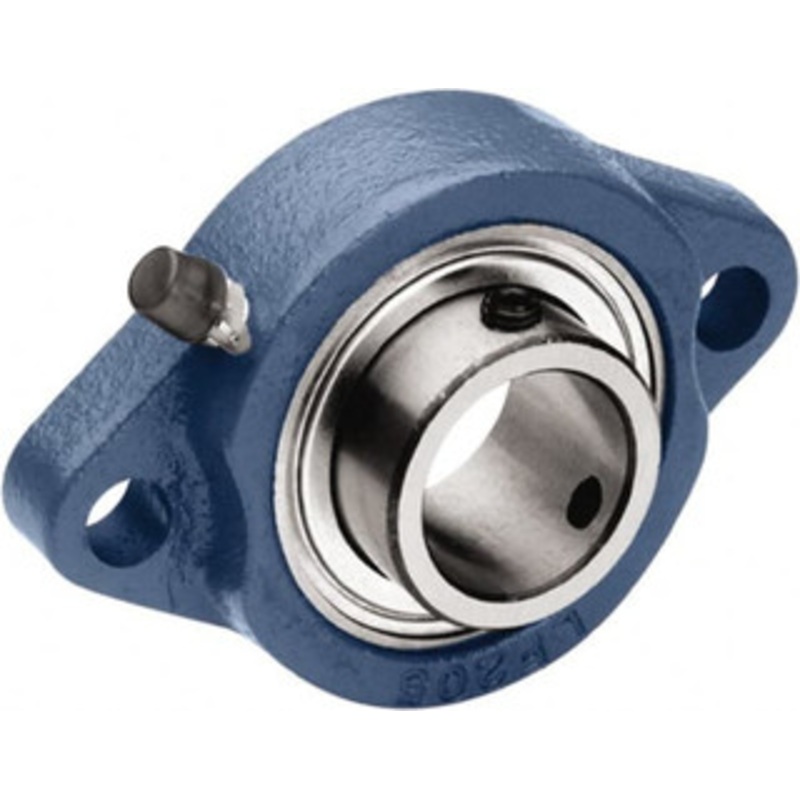 TRITAN 5/8 ID, 3.19 OAL x 1 OAH 2-Bolt Flange 1,034 Lb Static Cap, 2,158 Lb Dyn Cap, 2-1/2 Btw Mnt Hole Ctrs, 0.37 Base-to-Ctr Ht, Cast Iron/Steel SBLF202-10G - 92809052
