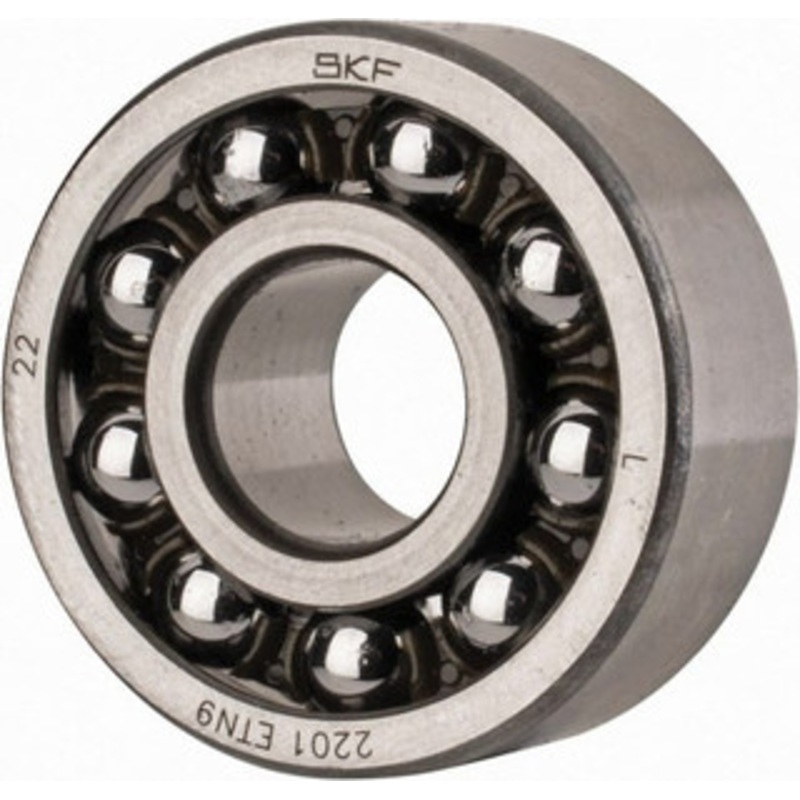 SKF 12mm Bore Diam, 32mm OD, Open Self Aligning Radial Ball Bearing 14mm Wide, 2 Rows, Round Bore, 427 Lb Static Capacity, 1,920 Lb Dynamic Capacity 2201 ETN9 - 81196883
