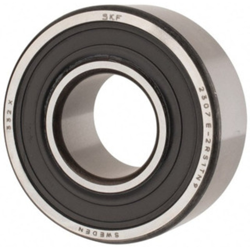 SKF 35mm Bore Diam, 80mm OD, Double Seal Self Aligning Radial Ball Bearing 31mm Wide, 2 Rows, Round Bore, 2,520 Lb Static Capacity, 8,930 Lb Dynamic Capacity 2307 E-2RS1TN9 - 81372856