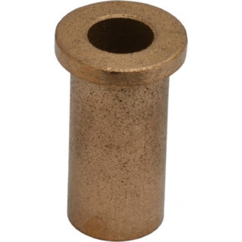 Boston Gear 3/8 Inside x 9/16 Outside Diam, Oil Impregnated Bronze Sleeve Bearing 3/4 Flange Outside Diam, 1/8 Flange Thickness, 1-1/4 OAL 35564 - 06454599