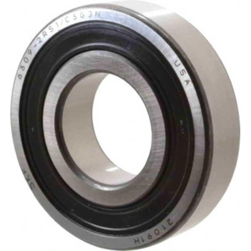SKF 45mm Bore Diam, 100mm OD, Double Seal Deep Groove Radial Ball Bearing 25mm Wide, 1 Row, Round Bore, 31,500 Nm Static Capacity, 55,300 Nm Dynamic Capacity 6309 2RSJEM - 45668290