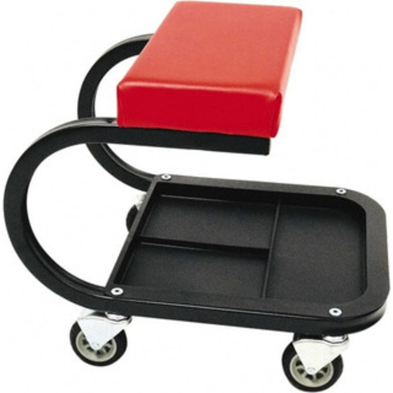 Whiteside Manufacturing 440 Lb Capacity, 4 Wheel Creeper Seat with Tray Steel, 15-1/2 Long x 19 High x 14 Wide SPPB3NM - 38949384