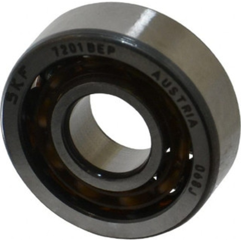 SKF 12mm Bore Diam, 32mm OD, Open Angular Contact Radial Ball Bearing 10mm Wide, 1 Row, Round Bore, 3,800 Lb Static Capacity, 7,610 Lb Dynamic Capacity 7201 BEP - 45668720