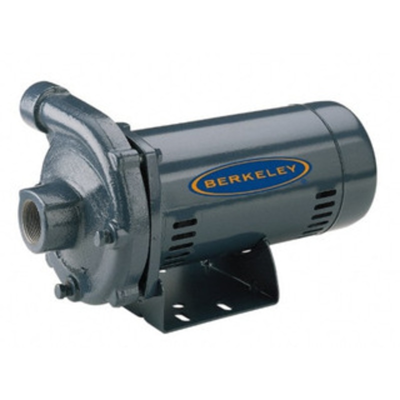 Berkeley Pump 208-230/460 Volt 3/4 hp 3 Phase ODP Cast Iron AC Straight Pump 1-1/4 Inlet x 1 Outlet, 100 Max Head psi S39532 - 09396854