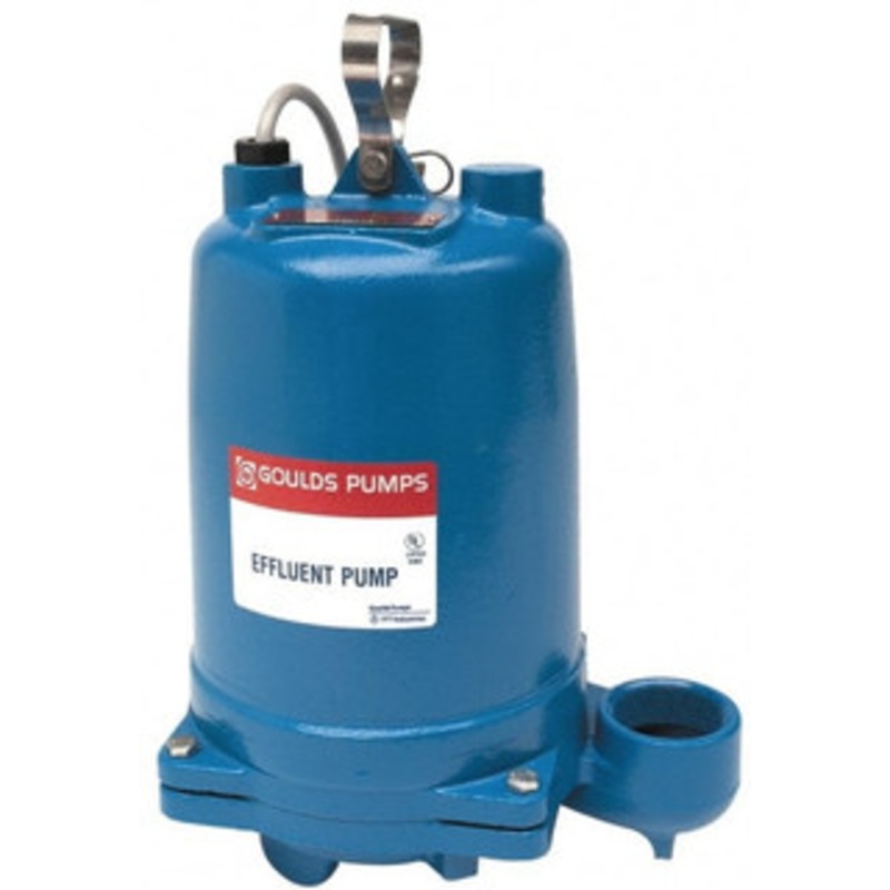 Goulds Water Technology 1/2 hp, 14.5 Amp Rating, 115 Volt, 60 Hz, Capacitor Start Effluent Pump Cast Iron Housing, 1 Phase WE0511HH - 02024198
