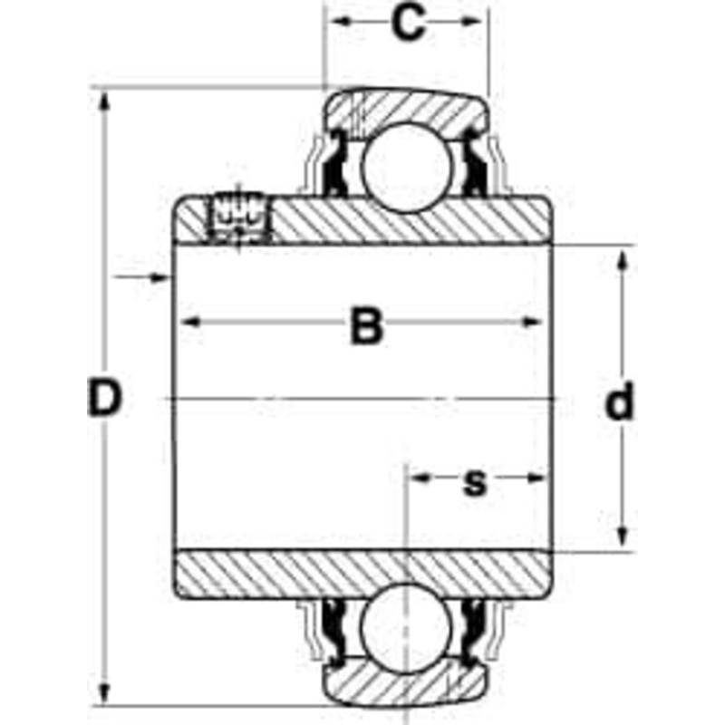 SKF 1-5/8 ID x 3.3465 OD, 5,750 Lb Dynamic Capacity, Insert Bearing Insert Bearing 0.8661 Race Width, 4,860 Lb Static Capacity YAR 209-110-2F - 88001821