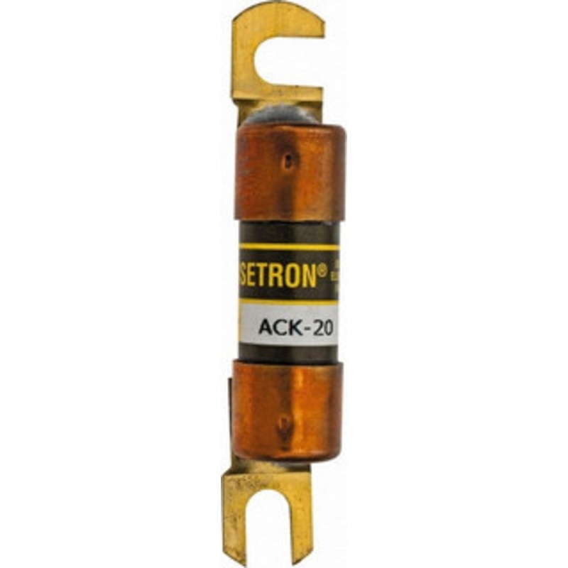 Bussmann 20 Amp Time Delay Fast-Acting Forklift & Truck Fuse 125VAC, 125VDC, 3.07 Long x 0.5 Wide, Littelfuse CCK020, Bussman ACK-20, Ferraz Shawmut ACK120 ACK-20 - 74975855