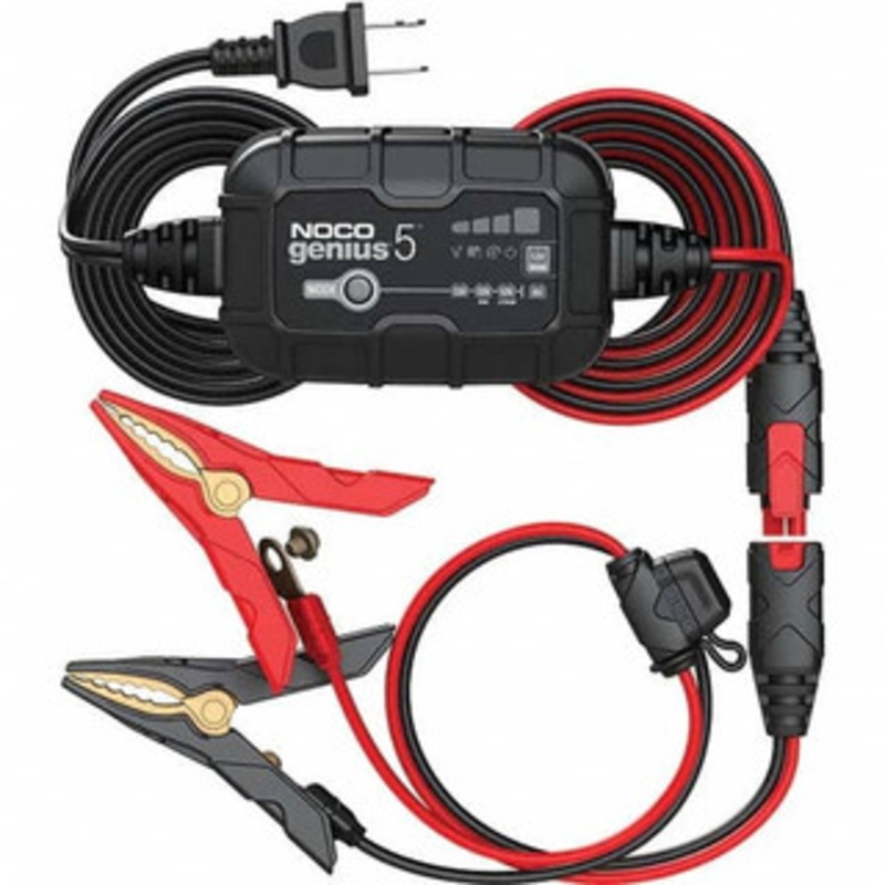 NOCO Automotive Battery Chargers & Jump Starters, Type: Automatic Charger/Maintainer, Starter Amperage: 0.5, Voltage: 100-240 VAC, Battery Size Group: 6 and 12 Volt GENIUS5 - 16808487