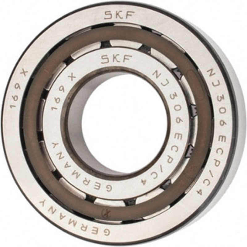 SKF 30mm Bore Diam, 72mm Outside Diam, 19mm Wide Cylindrical Roller Bearing 51,200 N Dynamic Capacity, 48,000 Lbs. Static Capacity NJ 306 ECP/C4 - 43340991