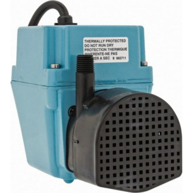 Little Giant 1/40 HP, 5.1 psi, Aluminum Miniature Submersible Pump 3/8 Inch Inlet, 1/4 Inch Outlet, 6 Ft. Long Power Cord, 1.7 Amp 502203 - 09278607