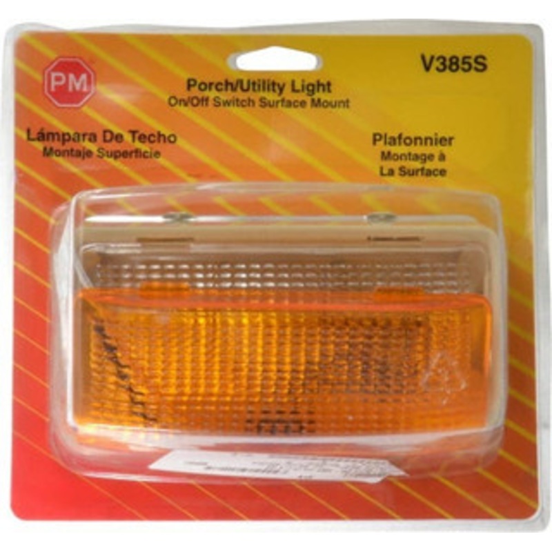 Peterson Manufacturing 6-3/8 Long x 3-1/2 Wide, Clear Lens & Reflector Plastic, 12 Volt V385S - 06884811