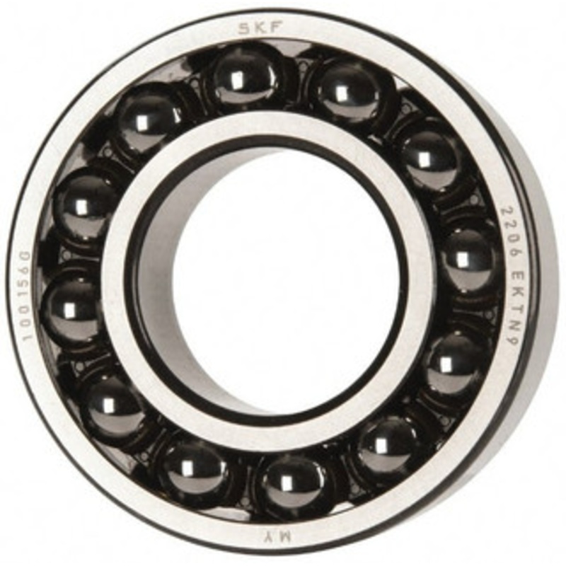 SKF 30mm Bore Diam, 62mm OD, Open Self Aligning Radial Ball Bearing 20mm Wide, 2 Rows, Round Bore, 1,510 Lb Static Capacity, 5,350 Lb Dynamic Capacity 2206 EKTN9 - 81196966