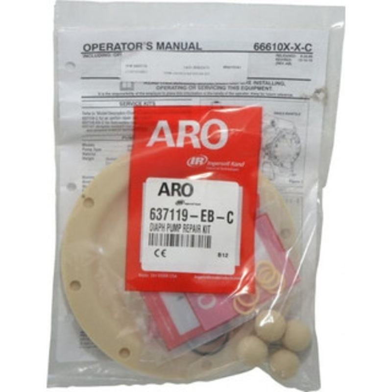 ARO Fluid Management Santoprene Fluid Section Repair Kit For Use with Diaphragm Pumps 637119-EB-C - 60600269