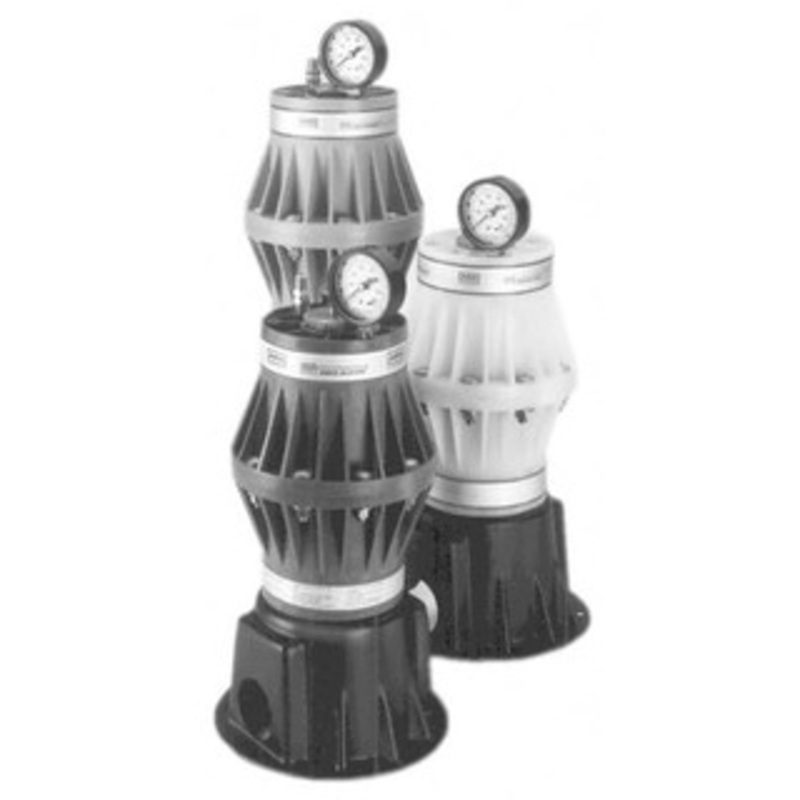 ARO Fluid Management Shock Blocker Pulsation Dampener, Air Operated Diaphragm Pump Santoprene Diaphragm, Polypropylene Housing SB10P-APS-A - 09509985