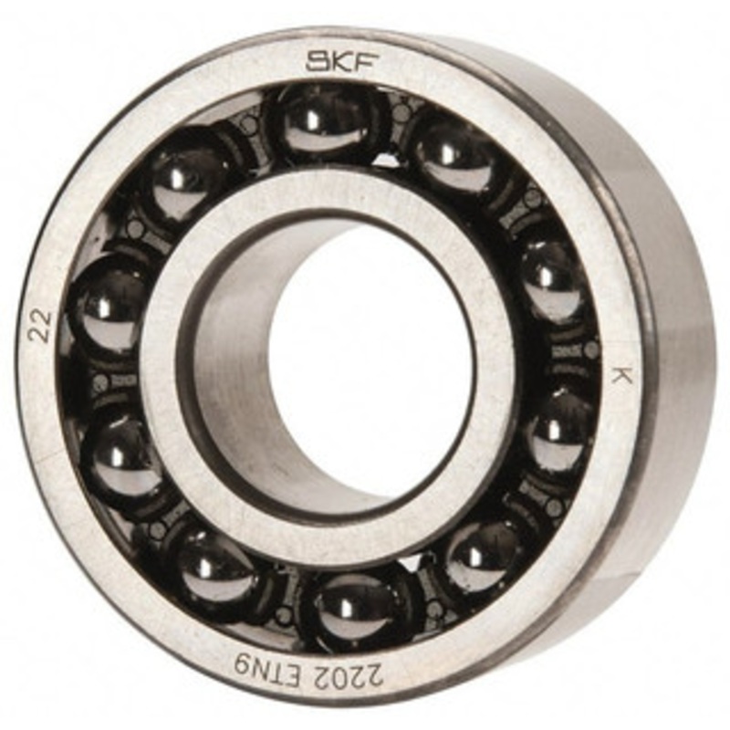 SKF 15mm Bore Diam, 35mm OD, Open Self Aligning Radial Ball Bearing 14mm Wide, 2 Rows, Round Bore, 459 Lb Static Capacity, 1,960 Lb Dynamic Capacity 2202 ETN9 - 81196891