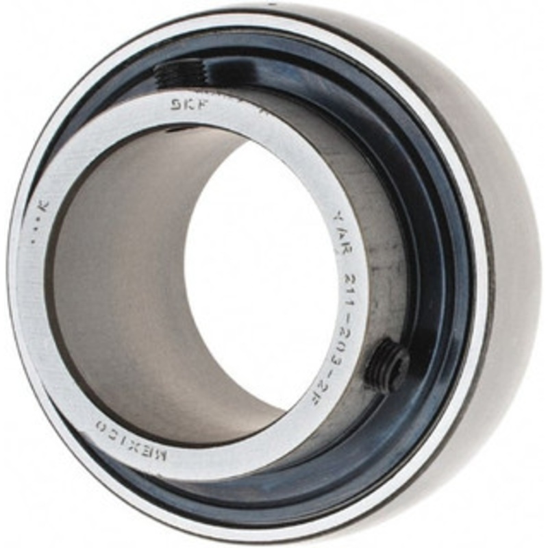 SKF 2-3/16 ID x 3-15/16 OD, 7,540 Lb Dynamic Capacity, Insert Bearing Insert Bearing 63/64 Race Width, 6,520 Lb Static Capacity YAR 211-203-2F - 88001896