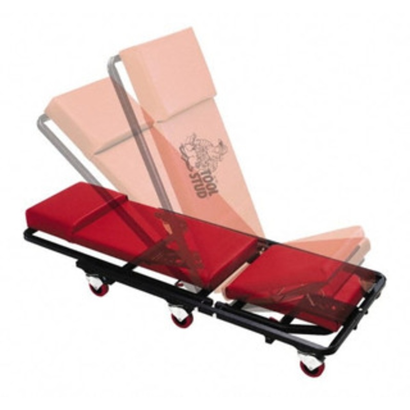 Whiteside Manufacturing 320 Lb Capacity, 6 Wheel 2-Way Adjustable Creeper Seat Steel, 44 Long x 4 Overall Height x 17 Wide MTL2UP - 87026415
