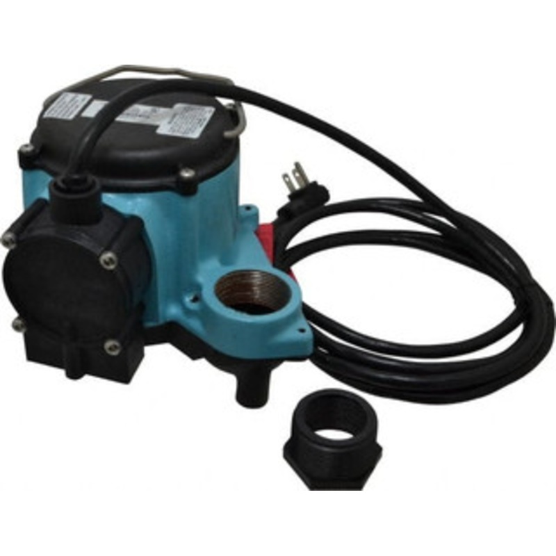 Little Giant 1/3 hp, 9 Amp Rating, 115 Volt, 60 Hz, Integral Diaphragm Dewatering Pump Cast Iron Housing 506158 - 09278722