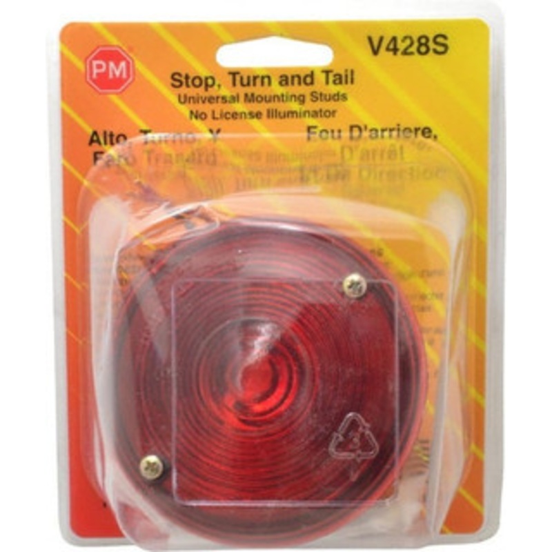 Peterson Manufacturing 3-3/4 Diam, Red Lens & Reflector Plastic, 12 Volt V428S - 06884928