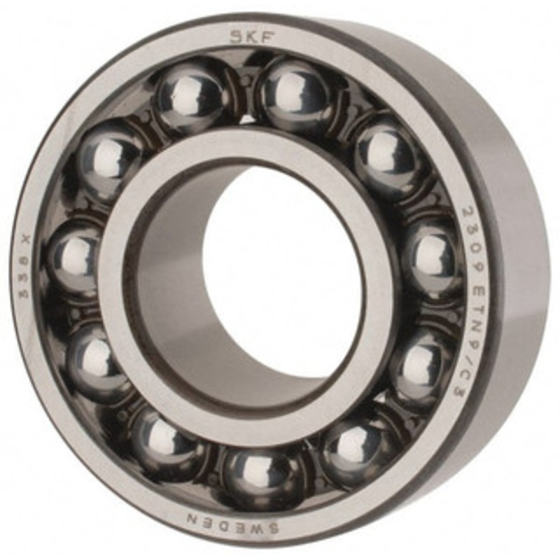 SKF 45mm Bore Diam, 100mm OD, Open Self Aligning Radial Ball Bearing 36mm Wide, 2 Rows, Round Bore, 4,340 Lb Static Capacity, 14,300 Lb Dynamic Capacity 2309 ETN9/C3 - 81408635