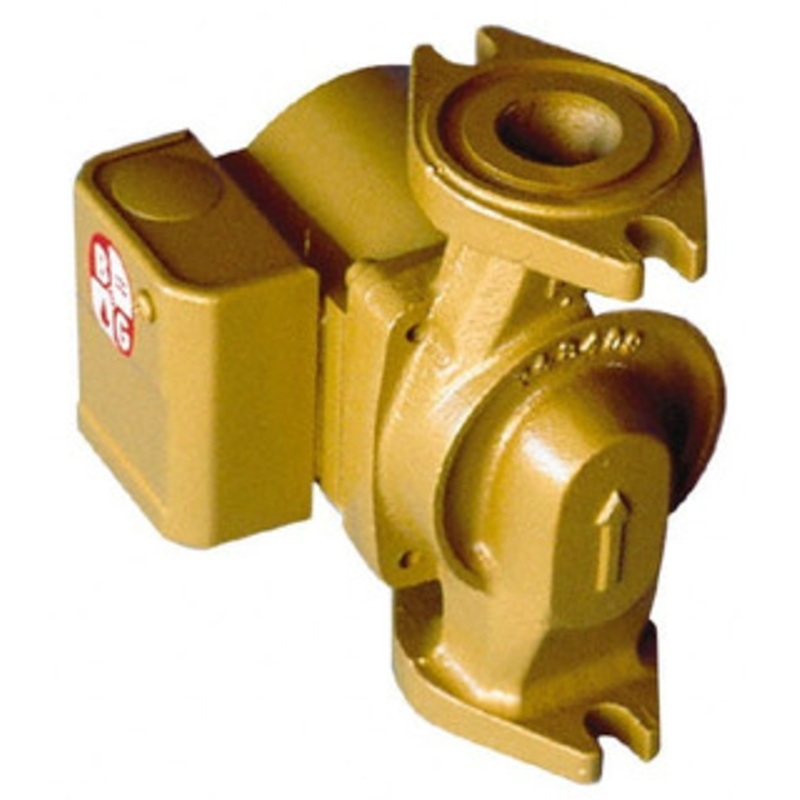 Bell & Gossett 1/15 hp, 6-3/16 Long, 1 Phase, Bronze Housing, Noryl Impeller, Inline Circulator Pump 115 Volt, 60 Hz, 6-3/8 Flange Width, Bell & Gossett Part No. 103351, 150 Max psi, ODP Motor 103351LF - 07499239