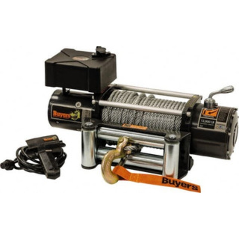 Buyers Products 12,000 Lb Capacity, 100 ft. Cable Length, Automotive DC Electric Winch 12 Volts 5571200 - 54354063