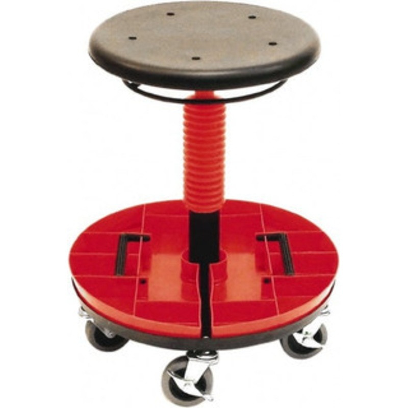 ShopSol 300 Lb Capacity, 5 Wheel Trolley Stool Polyurethane, 18 Long x 19 Overall Height x 18 Wide 1010312 - 32178246