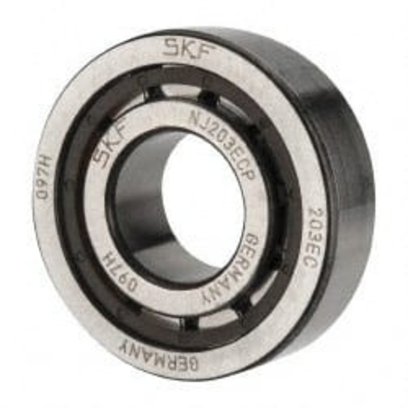 SKF 17mm Bore Diam, 40mm Outside Diam, 12mm Wide Cylindrical Roller Bearing 17,200 N Dynamic Capacity, 14,300 Lbs. Static Capacity NJ 203 ECP - 43340710
