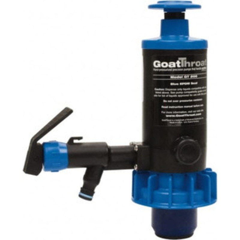 GoatThroat Pumps 3/8 Outlet, 4 GPM, Polypropylene Hand Operated Transfer Pump 56 OAL, For up to 55 Gal Drums, For Antifreeze & Other Lightweight Liquids GT200 - 36302107