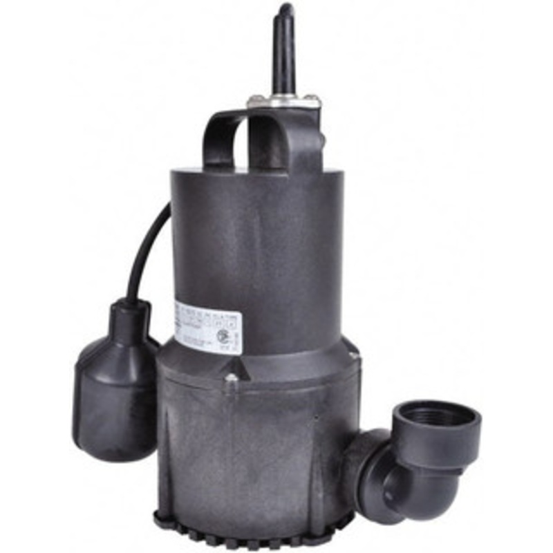 Little Giant 1/3 hp, 3.5 Amp Rating, 115 Volt, 60 Hz, Electric Button Sump Pump 1-1/4 Outlet, Thermoplastic Housing, 1 Phase, Thermal Overload Protection 620135 - 43647726