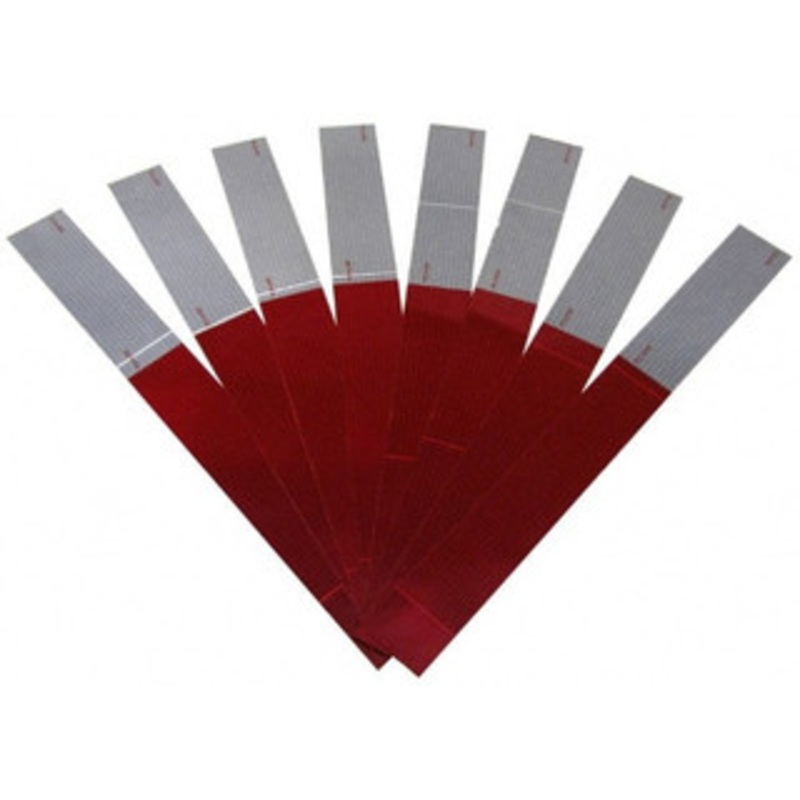 Peterson Manufacturing 18 Long x 2 Wide, Red/White Lens & Reflector Plastic 465K - 06884381