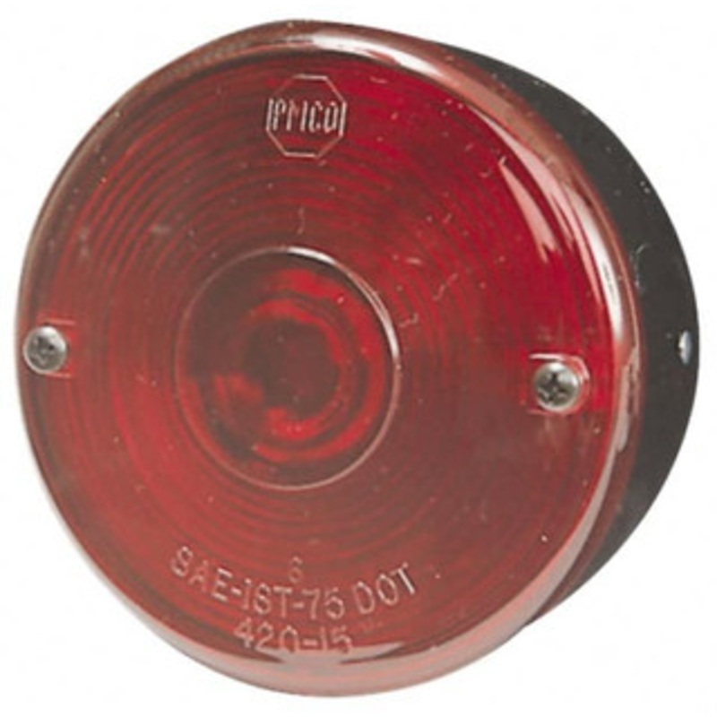 Peterson Manufacturing 3-3/4 Diam, Red Lens & Reflector Plastic, 12 Volt V428 - 06884902