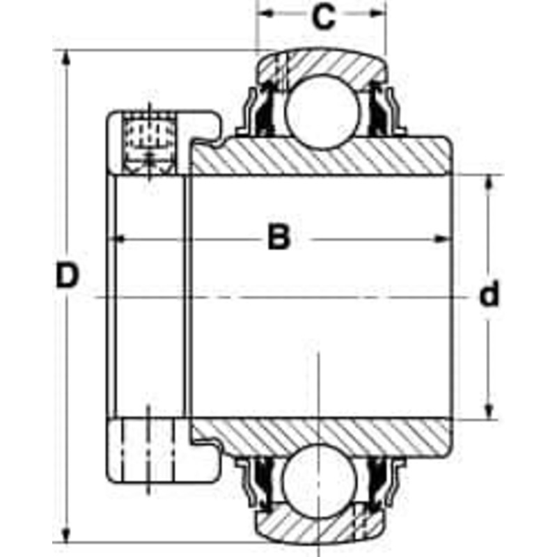 SKF 1-1/8 ID x 2.4409 OD, 3,380 Lb Dynamic Capacity, Insert Bearing Insert Bearing 0.7087 Race Width, 2,520 Lb Static Capacity YEL 206-102-2F - 88002795