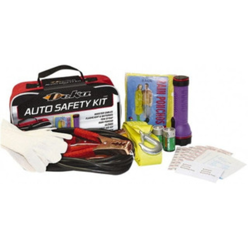 Deka 41 Piece Emergency Roadside Kit First Aid Kit, Battery Booster Cables, Help Flag, Poncho, Gloves, Flashlight, Storage Bag, Tow Strap 31051 - 41631474