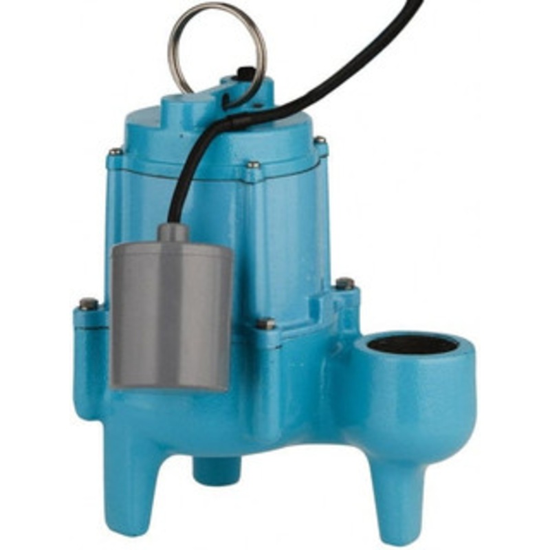 Little Giant 4/10 hp, 8.5 Amp Rating, 115 Volt, 60 Hz, Piggyback Mechanical Float Sewage Pump 2 Outlet, Cast Iron Housing, 1 Phase, 2 Max Solid, Thermal Overload Protection 509412 - 70667159
