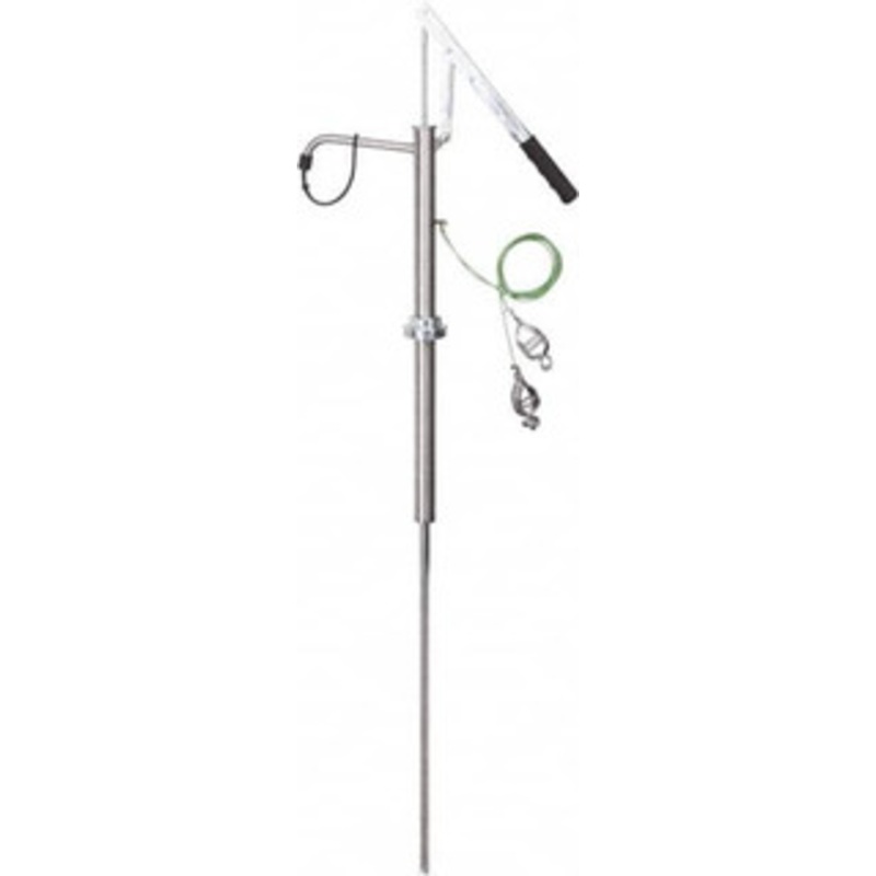 PROLUBE 64 Strokes per Gal, 1/2 Outlet, Stainless Steel Hand Operated Lever Pump 2 oz per Stroke, 29 OAL, For 2 Bung Drums, For Acetone, Adblue, Benzene, DEF, Diesel, Kerosene, Lacquer, Naphtha, Thinners, Urea & Gasoline LLP/SS/55/F - 54228945