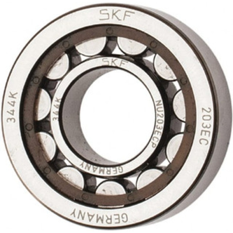 SKF 17mm Bore Diam, 40mm Outside Diam, 12mm Wide Cylindrical Roller Bearing 17,200 N Dynamic Capacity, 14,300 Lbs. Static Capacity NU 203 ECP - 43340736