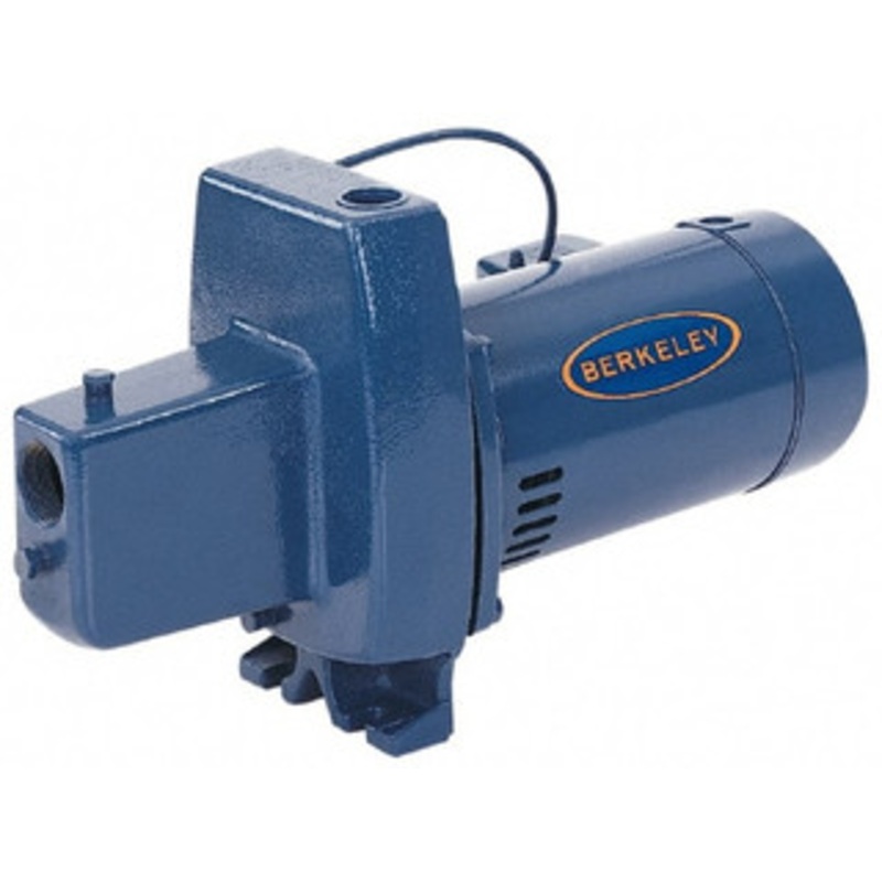 Berkeley Pump Jet Pumps, Horsepower: 1/2, Shut Off Feet: 70 (Feet), Amperage Rating: 8.8/4.4, Housing Type: Cast Iron 5SN - 09902453