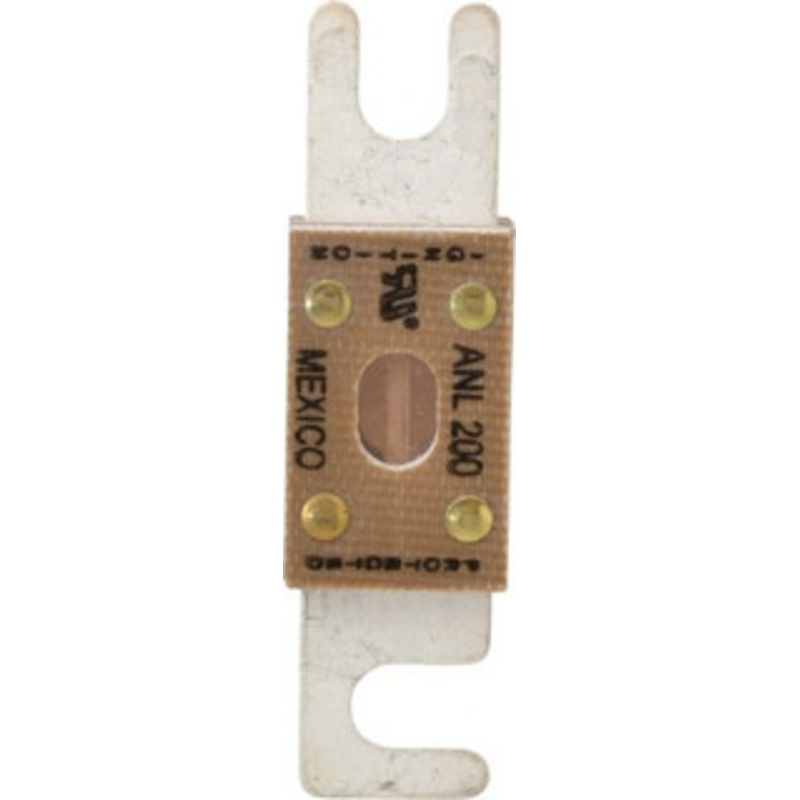 Bussmann 200 Amp Non-Time Delay Fast-Acting Forklift & Truck Fuse 125VAC, 80VDC, 3.18 Long x 0.75 Wide, Littelfuse CNL200, Bussman ANL-200, Ferraz Shawmut CNL200 ANL-200 - 75270389