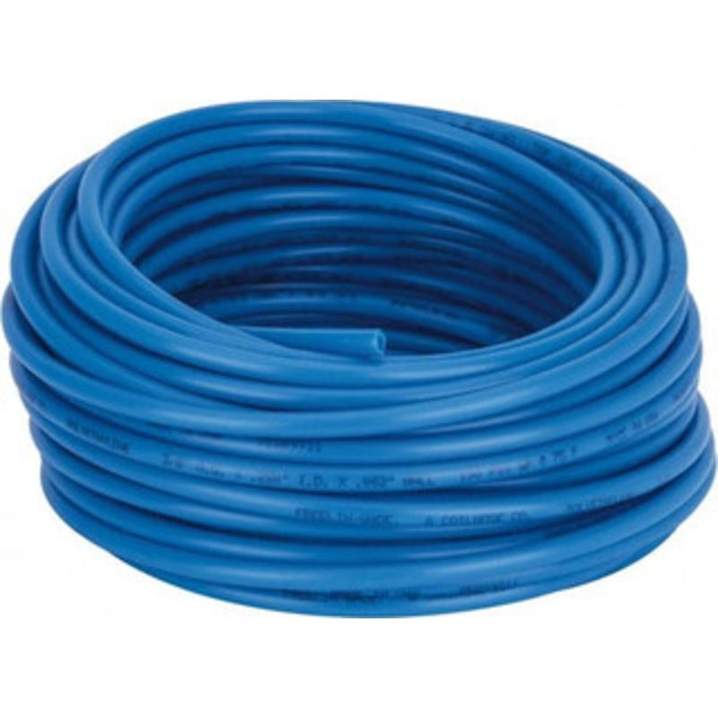 Coilhose Pneumatics 1/4 ID x 3/8 OD, 100 ft. Long, Polyethylene Tube Blue, 192 Max psi, -60 to 200F PE064-100BD - 09774795