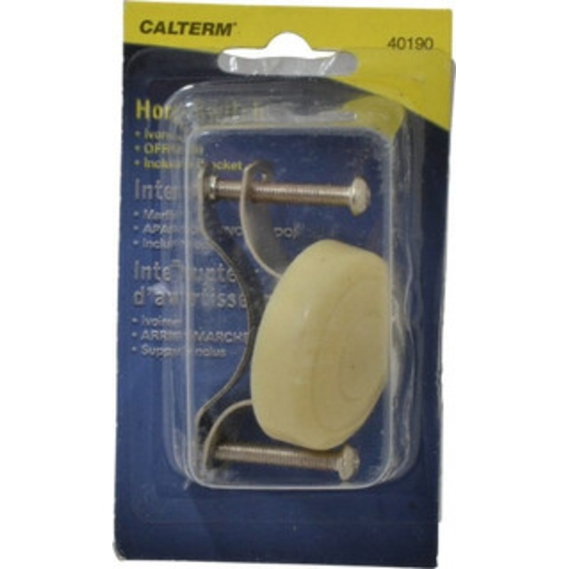 Gardner Bender 2 Position, 12 Volt, 5 Amp, Horn Button Bracket Mount On Off Sequence, 1 Switch, Brown 40190 - 03272275