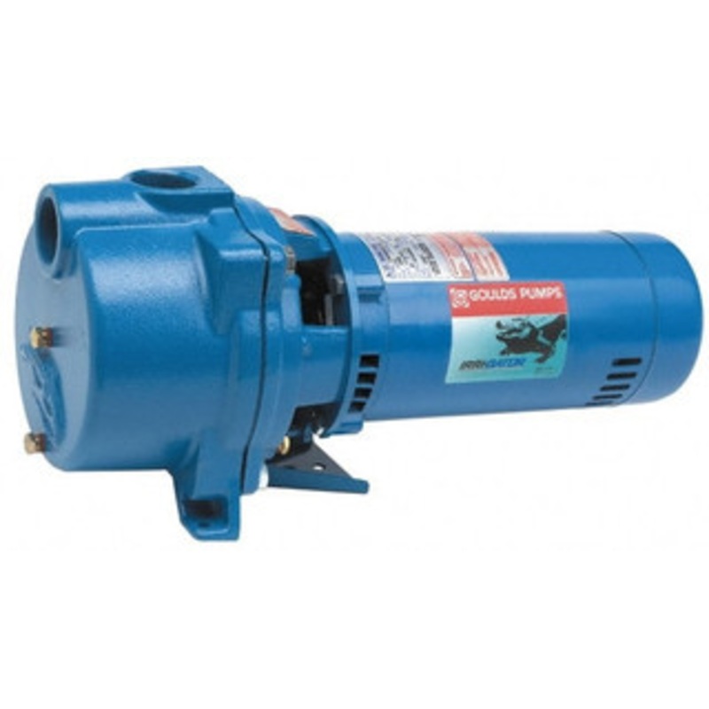 Goulds Water Technology 230 Volt, 13.9 Amp, 1 Phase, 2 HP, Self Priming Centrifugal Pump 48J Frame, 1-1/2 Inch Inlet, 87 Max GPM, ODP Motor, Cast Iron Housing, Noryl Impeller, 106 Ft. Shut Off, Carbon Ceramic Mechanical Seal GT20 - 73035362