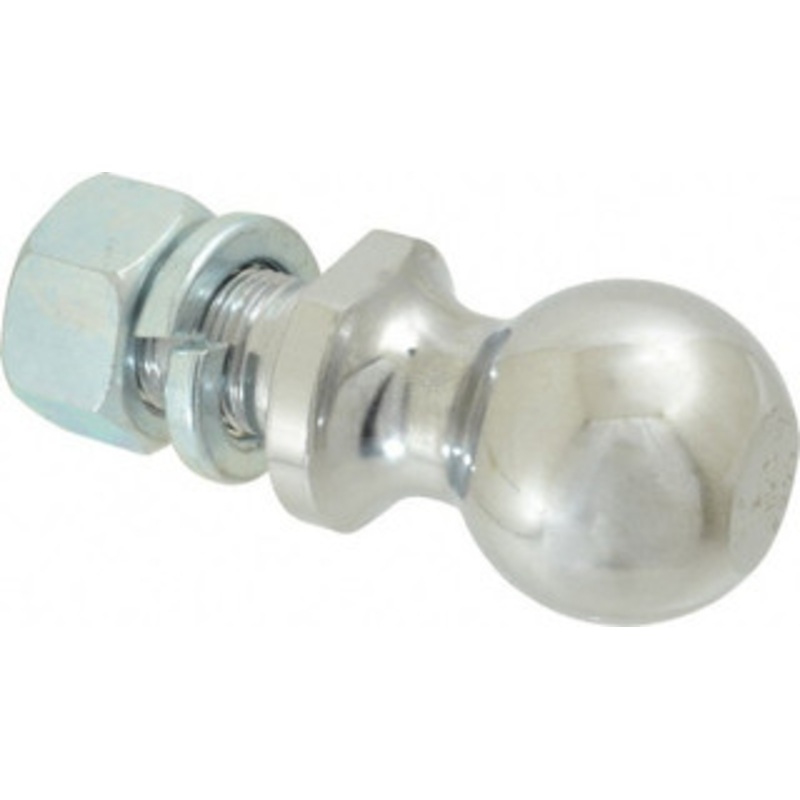 Reese 2 Diam, 2 Shank Length, Hitch Ball 1 Shank Diam, 6,000 Lb Capacity, Chrome Finish 63845 - 56427610