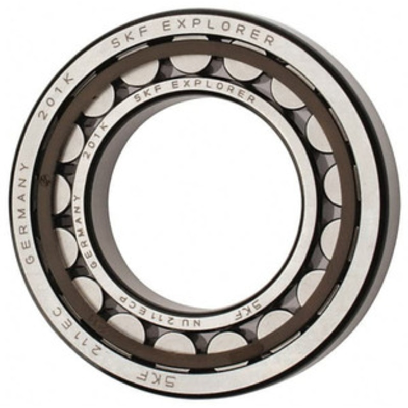 SKF 55mm Bore Diam, 100mm Outside Diam, 21mm Wide Cylindrical Roller Bearing 84,200 N Dynamic Capacity, 95,000 Lbs. Static Capacity NU 211 ECP - 43341981