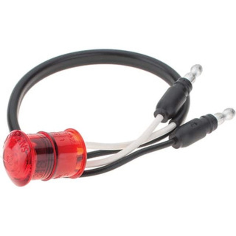 Truck-Lite 3/4 Long Marker Clearance 12 Volt, LED, Round Lens, Red 33275R - 65539421